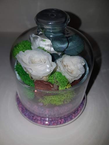 Стабілізовані троянди у колбі mini